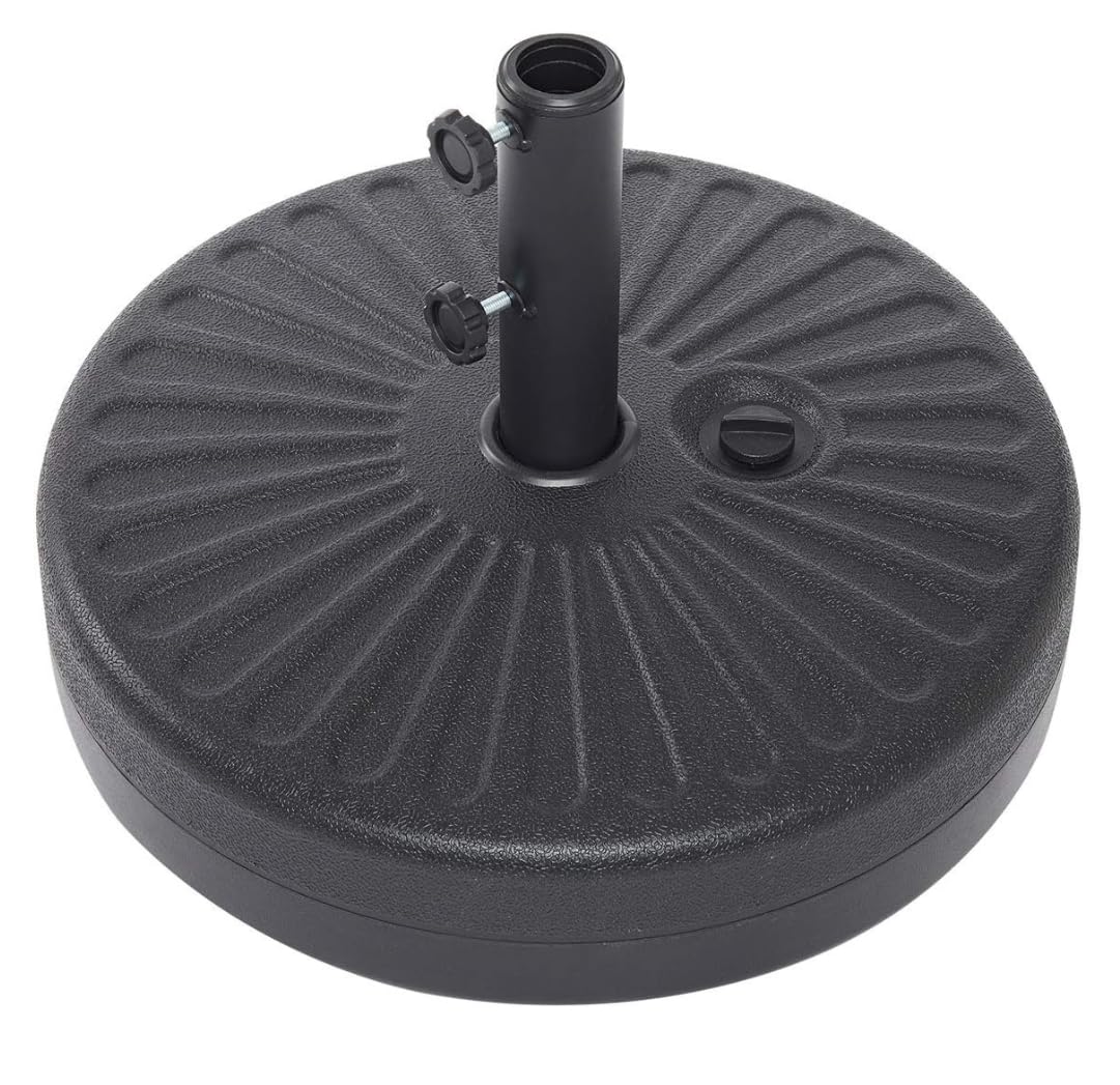 NAWBEDA 49lbs Umbrella Base Water Filled Stand Market Patio Outdoor Heavy Duty Umbrella Holder Cantilever 3M Parasols (Black) 1