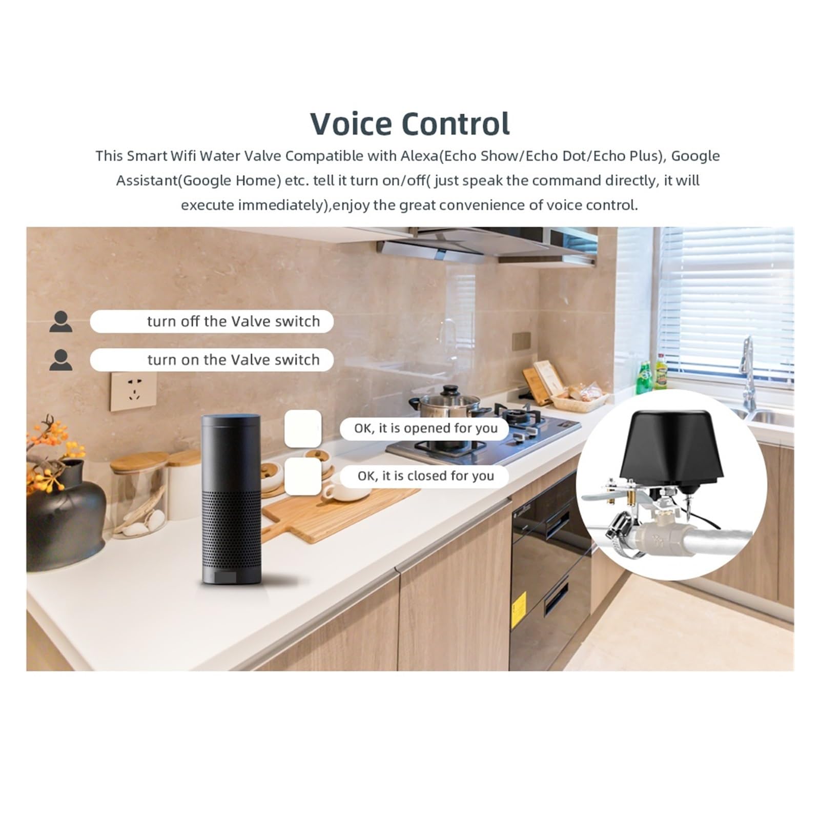 Tuya Smart Zigbee WiFi Inteligentny Zawór Gazu Wodnego Wyłącznik Czasowy Kran Ogrodowy Inteligentna Kontrola Życia Przez Dom Przejrzysty I Responsywny(WIFI Valve)