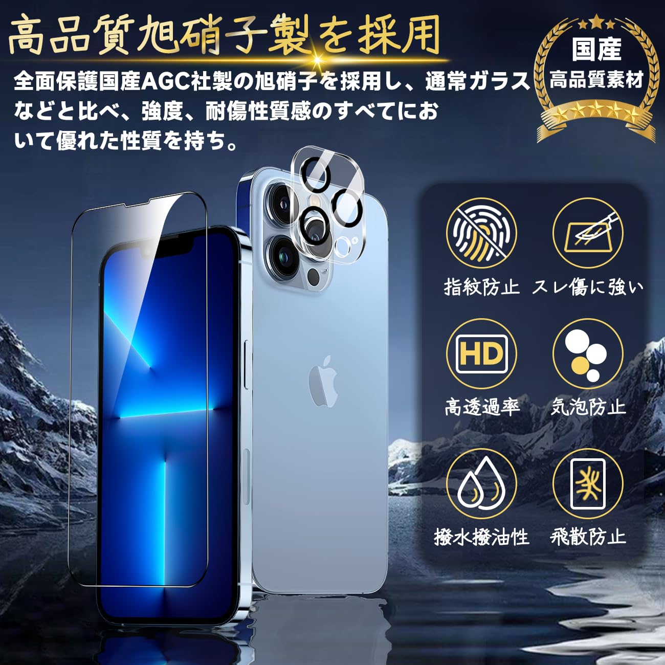 Amazon | 対応 iPhone 13 Pro MAX ガラスフィルム iPhone 6.7インチ