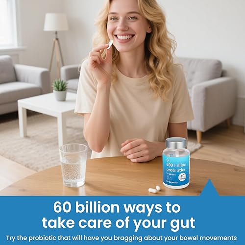 Miniatura 6 de Paquete de salud intestinal 600 mil millones de probióticos + enzimas digestivas, apoya la digestión, la inmunidad y el alivio de los gases,