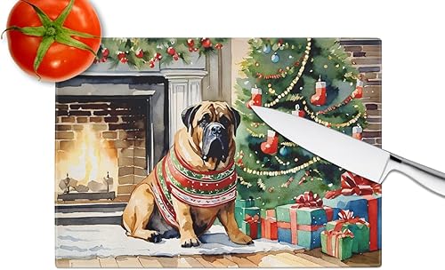 Miniatura 9 de Caroline's Treasures DAC2753LCB Siberian Husky Cozy Christmas Glass Cutting Board Large Decorative Tempered Glass Kitchen Cutting and Serving Board