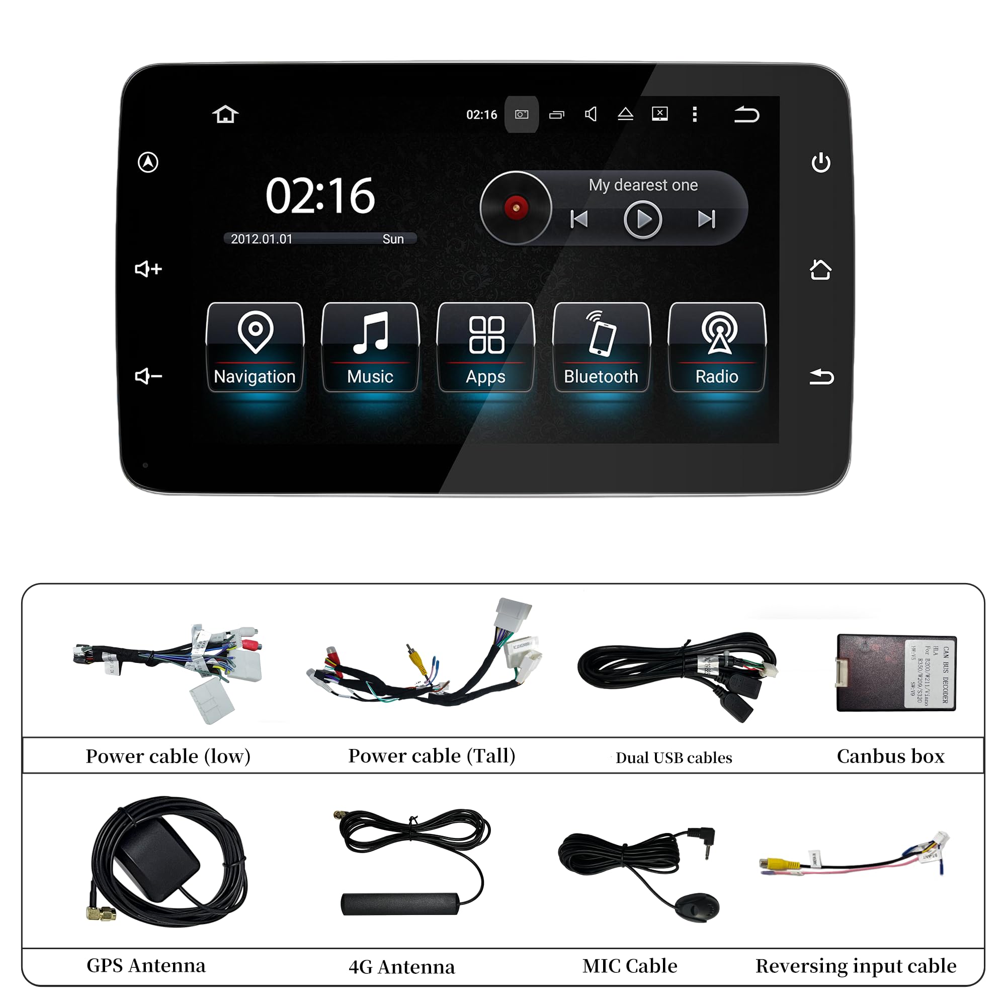 Per Smart Fortwo Forfour 453 (2015-2019) CarPlay Radio Dash Kit 9 pollici Touch Screen Aggiornamento Android Auto Full Screen Netflix Spotify Android 13 Navigazione GPS Supporta telecamere di backup
