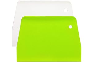 2PCS Dough Scraper Bowl Scraper, Food-safe Plastic Dough Cutter, Flexible Plastic Scraper...
