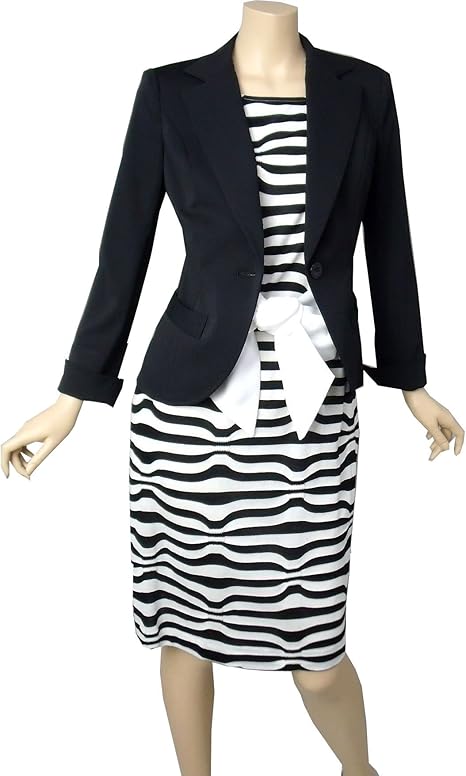 Amazon 854ゼブラプリント ワンピースアンサンブル 黒 9号 11号 13号 9号 ワンピーススーツ 通販