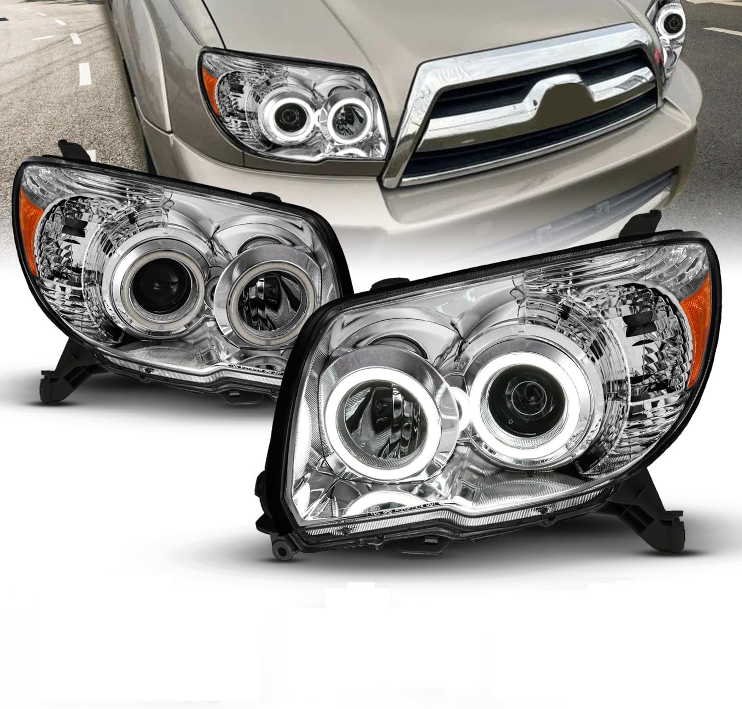 Amazon.com: AmeriLite For 2006-2009 Toyota 4 Runner Chrome Xtreme