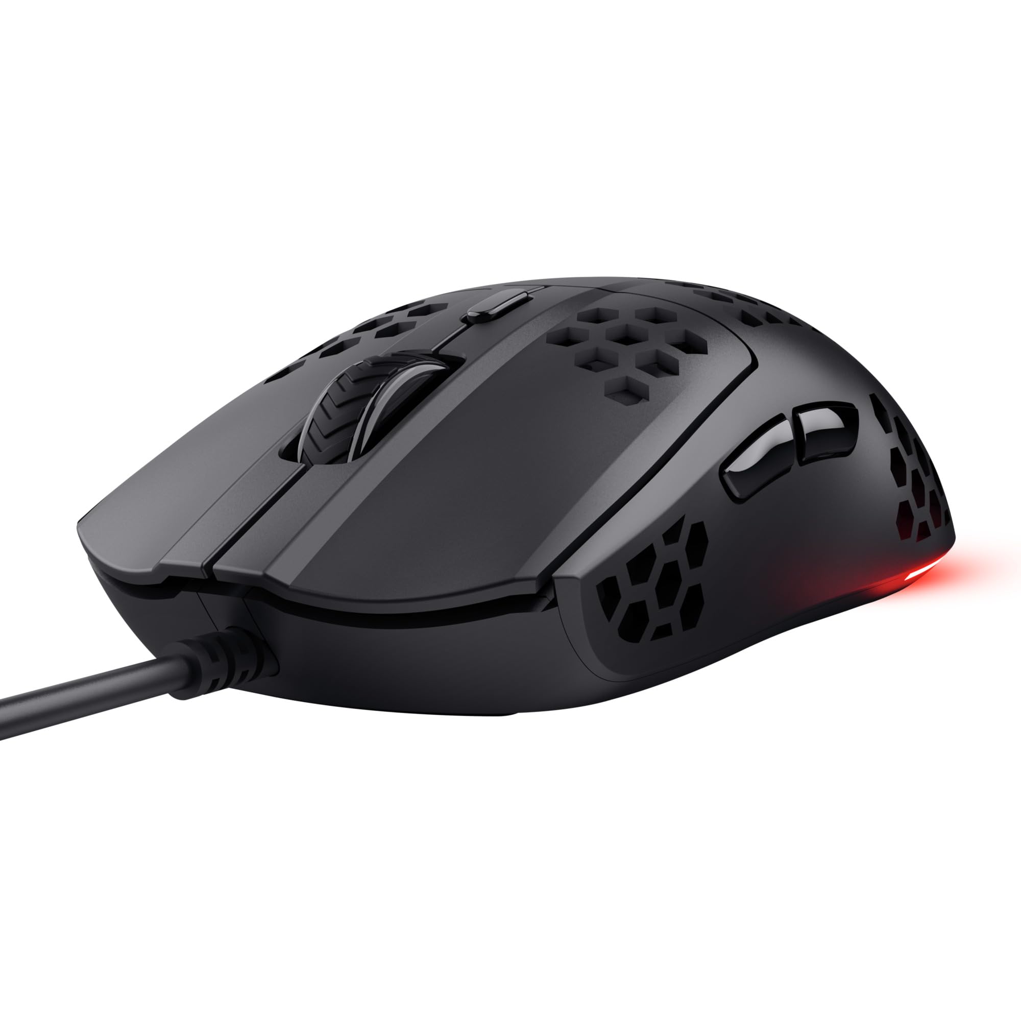 Trust Gaming GXT 928 Helox mysz do gier, superlekka mysz przewodowa USB 65 g, regulowana DPI (200-6400), czujnik optyczny, 6 programowalnych przycisków, oświetlenie LED RGB, do gier, laptopa, | Regulowane DPI (200-6400), czujnik optyczny, 6 programowalnyc
