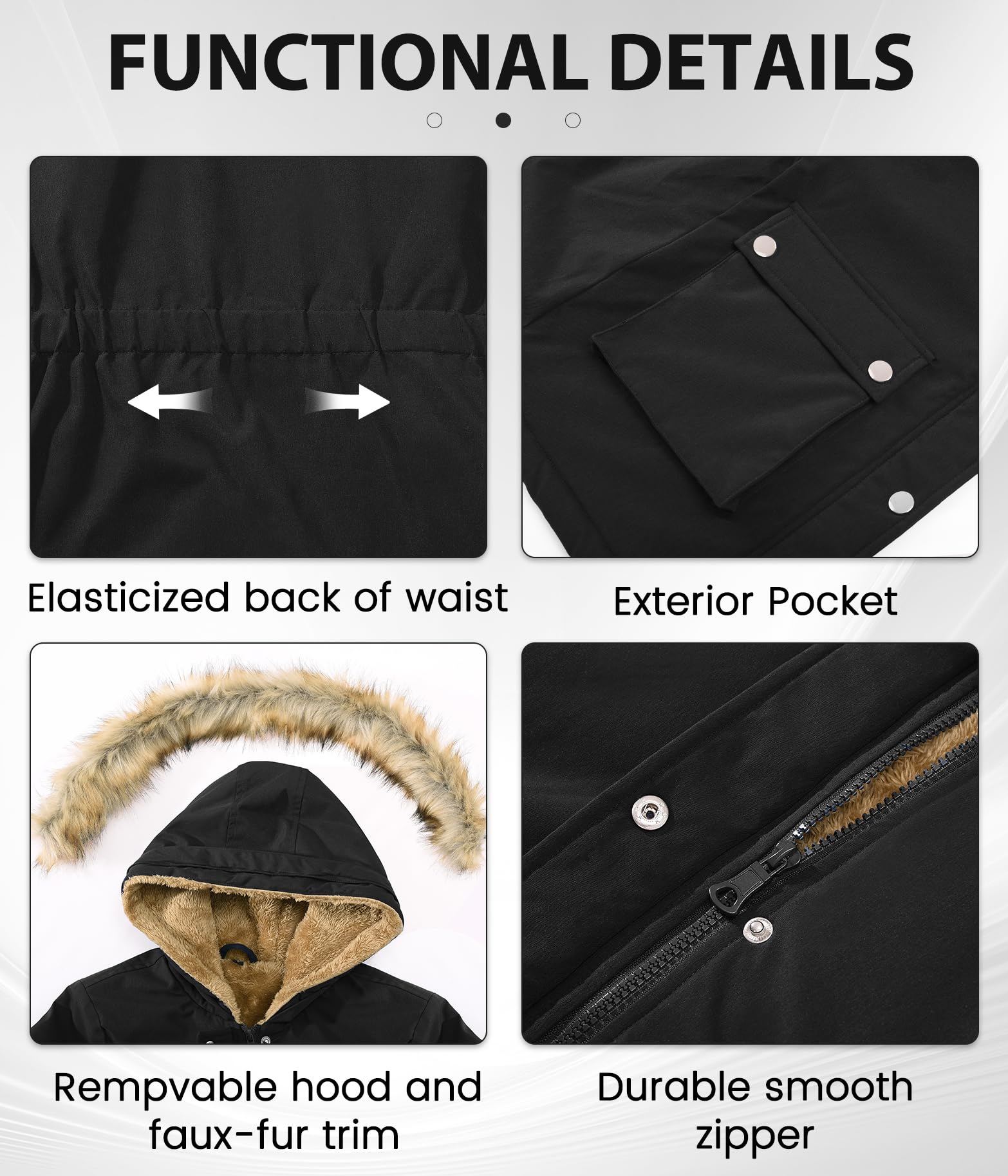 Vancavoo Manteaux Fille Hiver Parka Veste Enfant Longue Blouson Epaisse Manteau à Capuche Chaud Polaire Vêtements D'extérieur pour 6-12 Ans