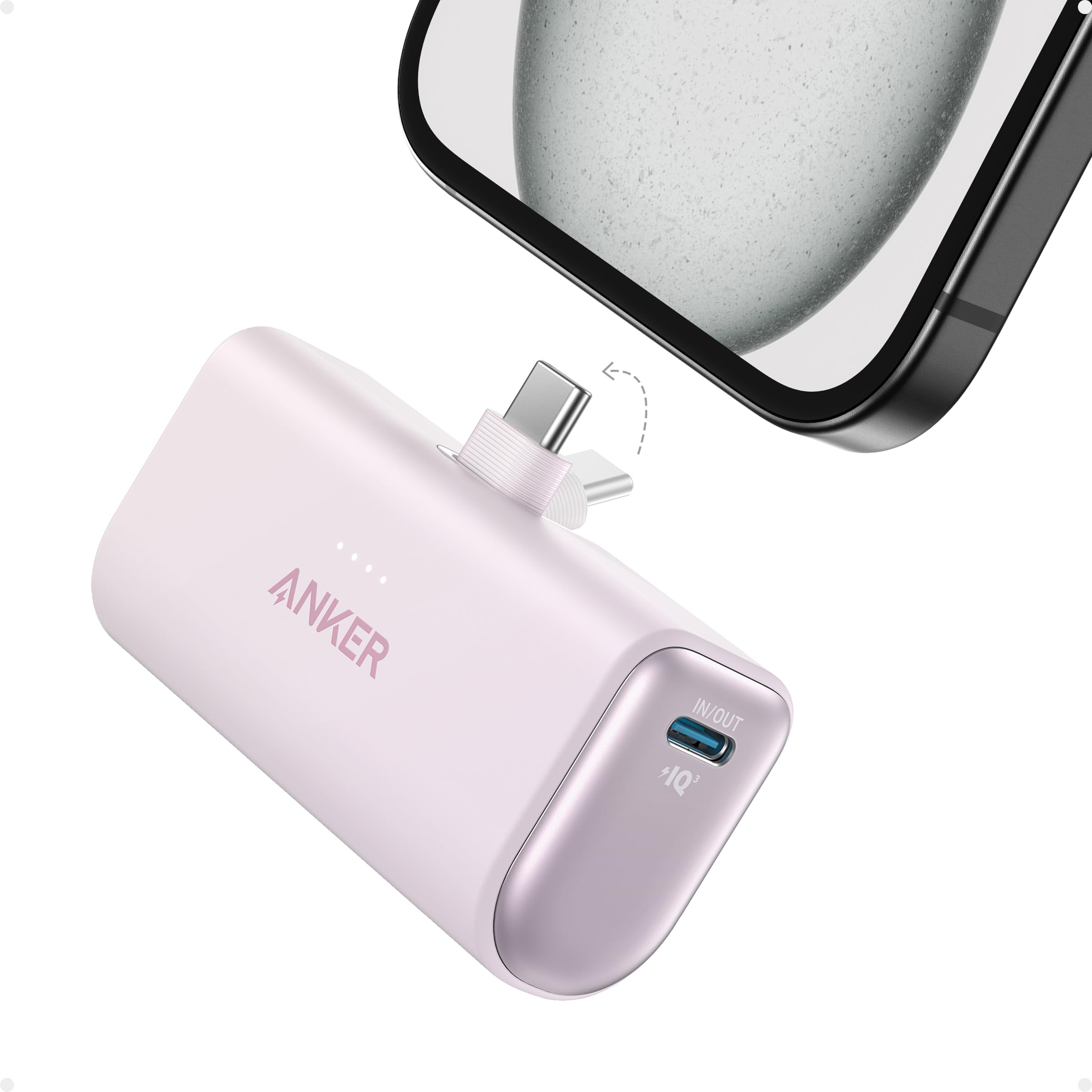 Anker Nano Power Bank, 5,000mAh Portable Charger, Built-in USB-C Connector