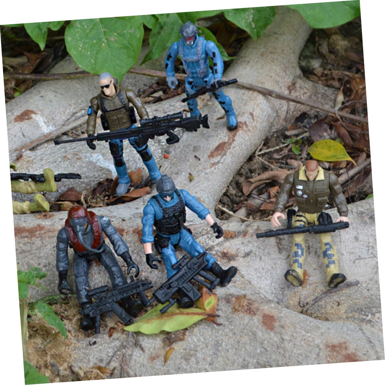 Hemobllo Set di Soldatini Giocattolo Militari Articolati 10cm in Plastica