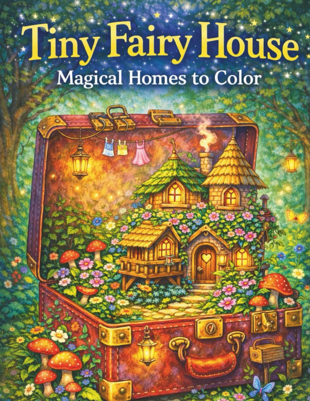 Tiny Fairy House: Magical Homes to Color: A Magical Coloring Journey Through Enchanted Miniature Homes