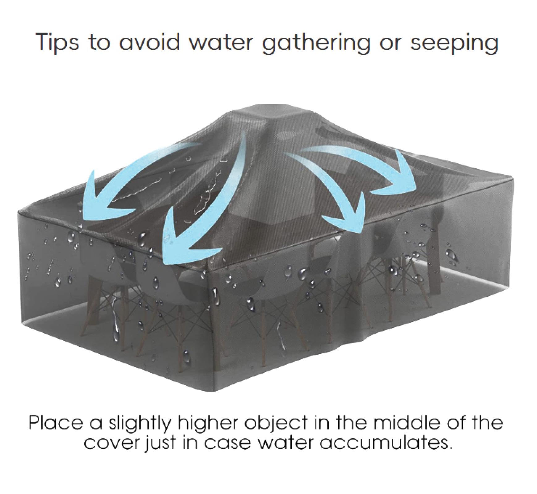 Housse De Canapé De Jardin, 170x100x100cm/LxWxH Rectangulaire Housse Canape Exterieur, Housse De Banc De Jardin Imperméable, 420D Oxford Tissu Anti-UV Poussière Pour Housse Table, Bâche De Meubles