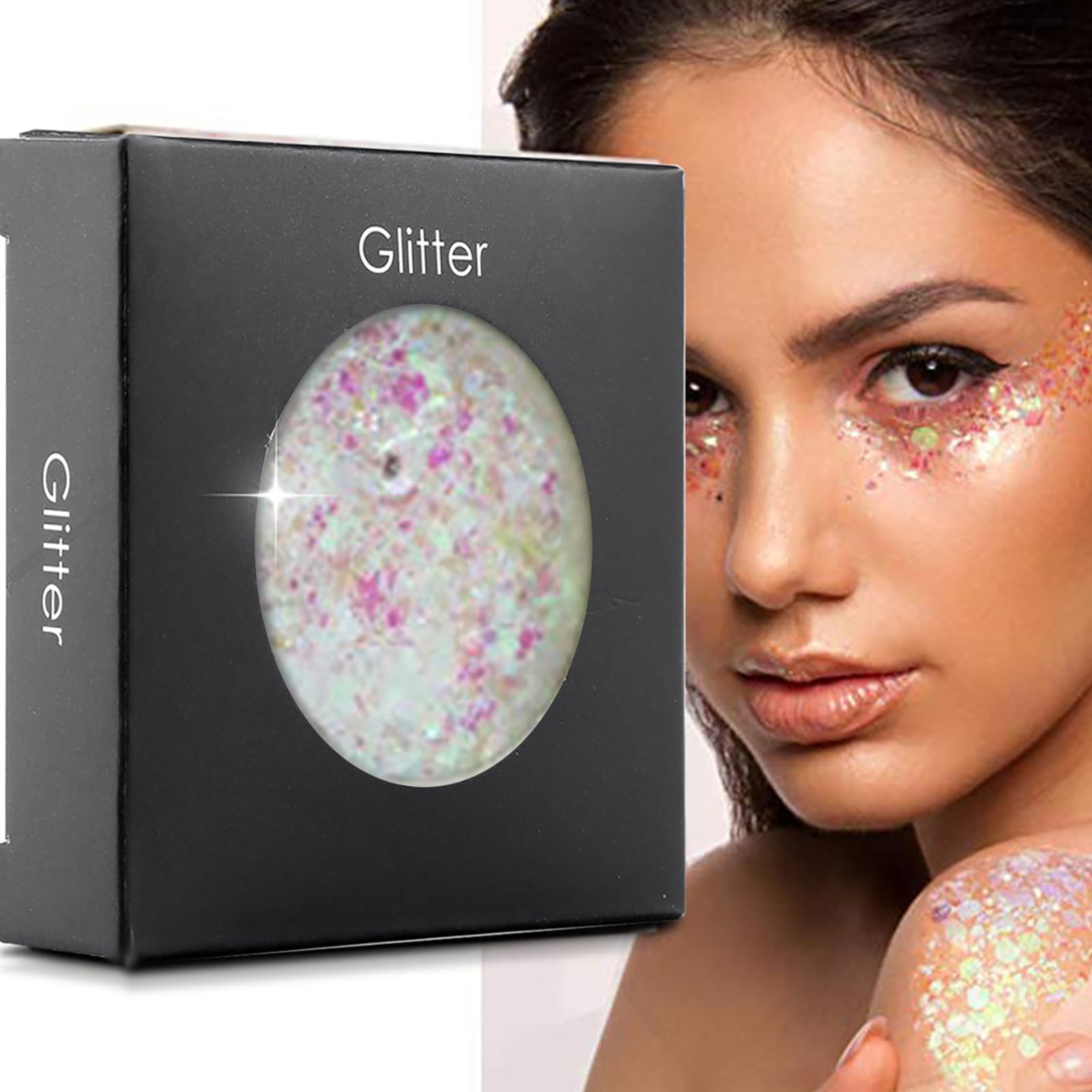 Pure Vie Glitzerpulver Für Nägel – 6 Farben Nagelglitzer, Chrom-Effekt Für Gelnägel, Face & Body | Neon, Holografisch, Festival-Make-up