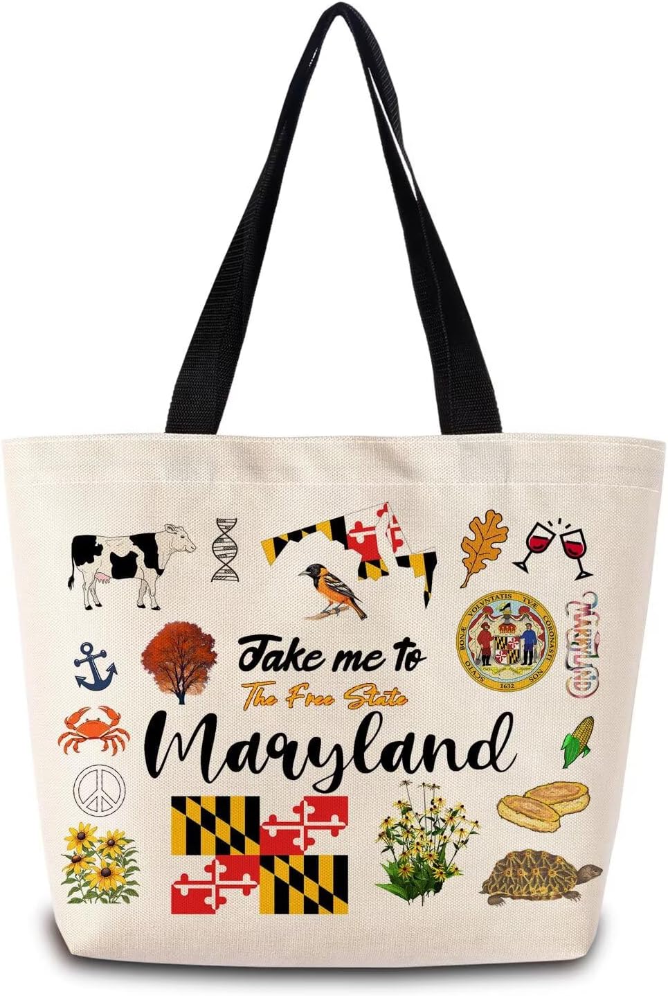 Take Me To Maryland Reusable Grocery Tote Bag