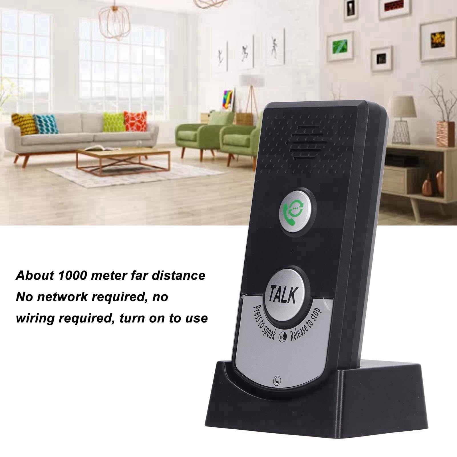 Espusta 2 Way Voice Intercom Wireless for Home Security Intercomunicador, Super Long Range Communication Device, Indoor Outdoor Interphone System fit for Home Hospital Office