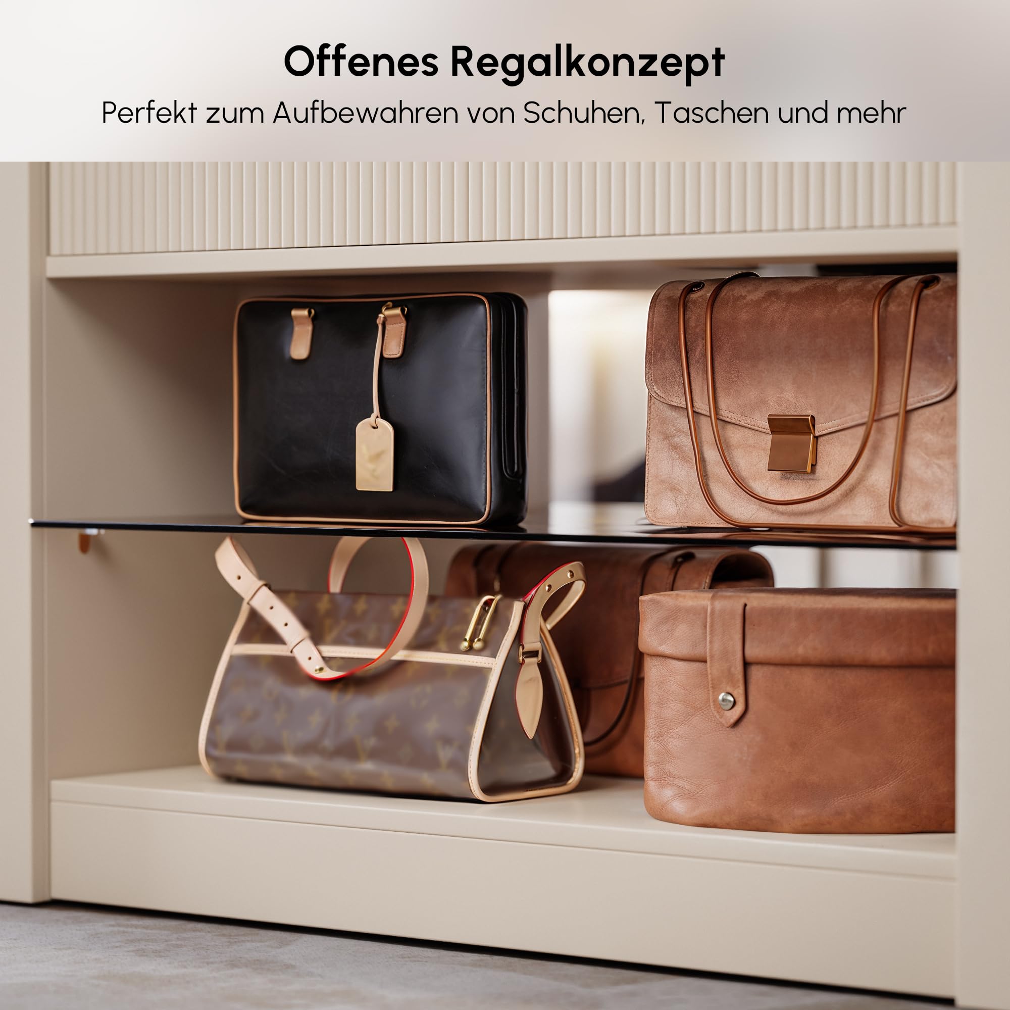 Homary 60 Zoll Insel Schmuckkommode mit Sinterstein & Glasplatte, 2 Schmuckfächern, 4 Schubladen, Türen & Regalen für begehbaren Kleiderschrank