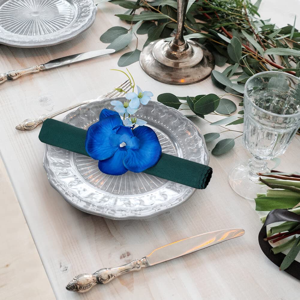 MWOOT Set 8 Anelli Portatovaglioli Boho Con Foglie E Fiori Finti - Per Matrimoni, Natale, Cene - Foto 5