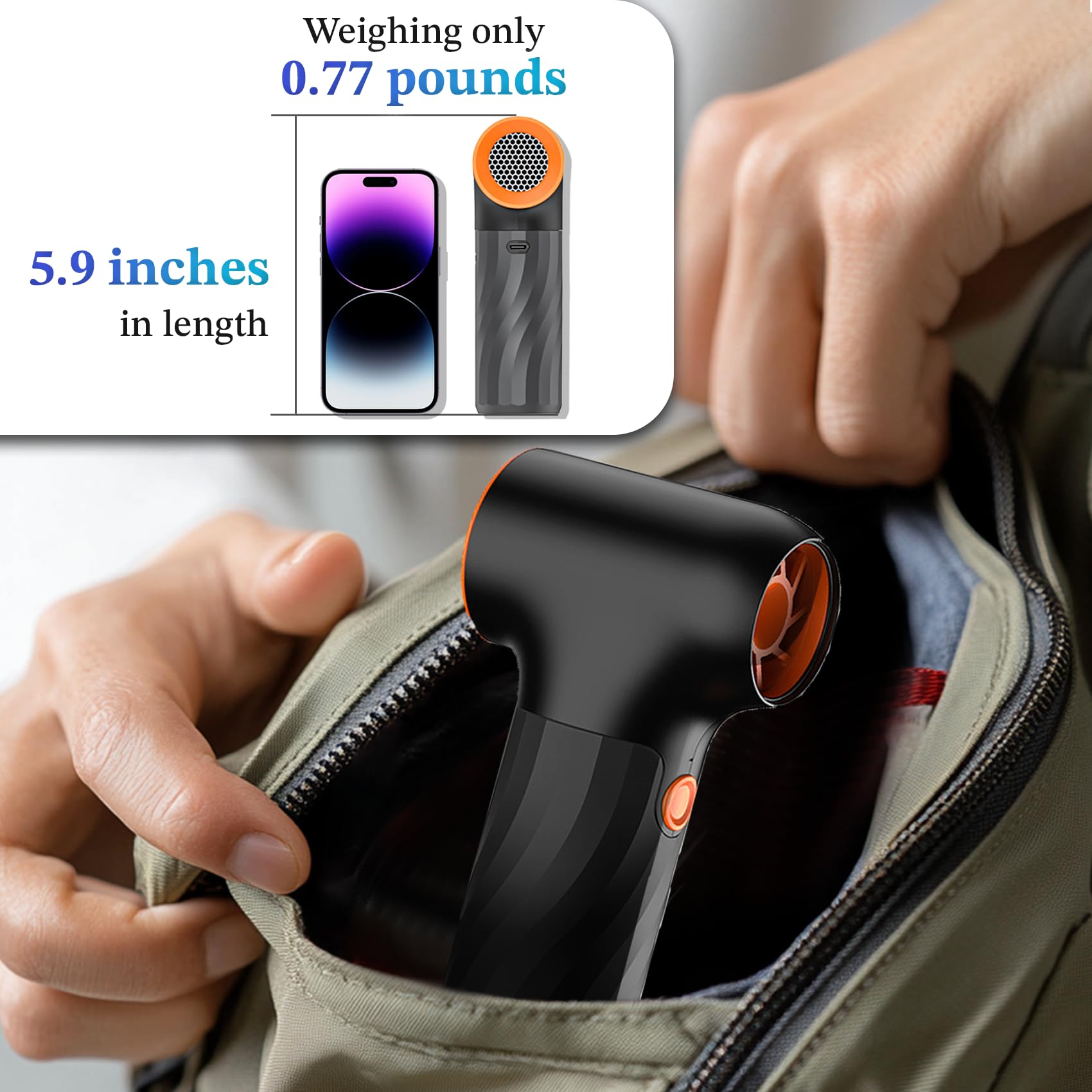 Electric Air Duster - 130,000 RPM Cordless Blower For PC, Electronics & Car Cleaning