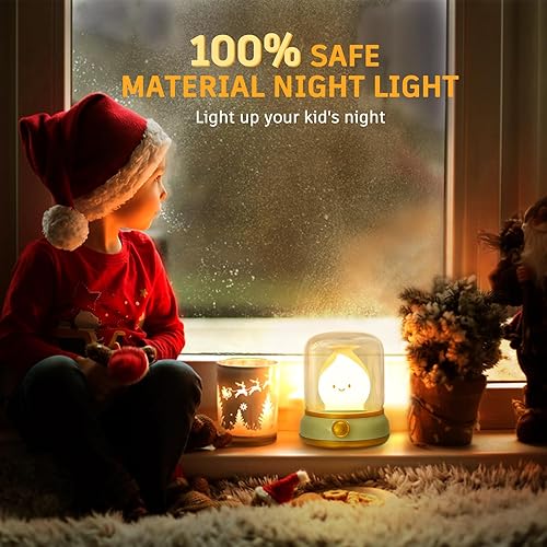 Miniatura 5 de Luz nocturna de fogata fantasma, lámpara de escritorio recargable, bonita lámpara de mesa fantasma, luz ambiental ajustable, lámpara de noche que