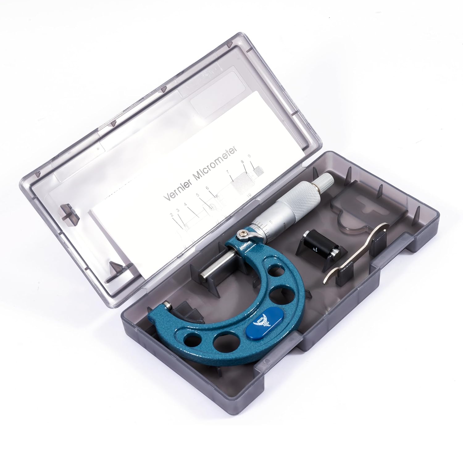 PEC Tools 1-2” Outside Micrometer, Industrial-Grade Precision Measuring Tool, Hardened Steel, High-Accuracy Micrometer with Ratchet Stop & Carbide-Tipped Measuring Faces for Machining & Engineering