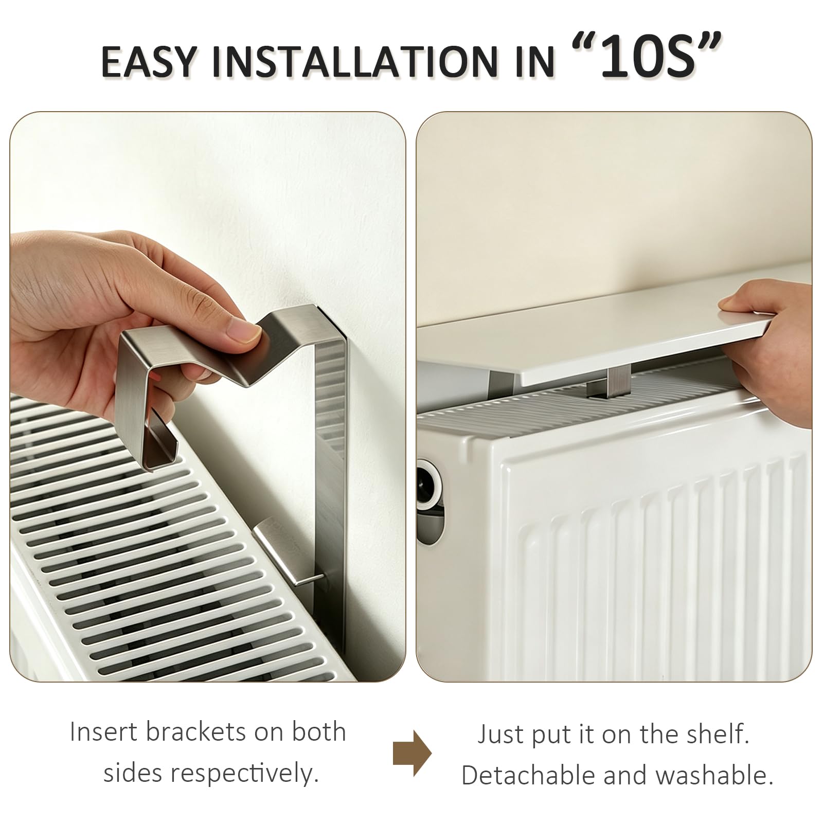 Etagere Radiateur Moderne, Tablette Radiateur sans Percer