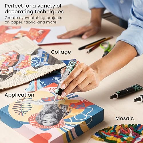 Miniatura 5 de ARTEZA Pegamento multiusos para manualidades, paquete de 4, pegamento transparente de secado rápido para manualidades, ideal para madera, tela,