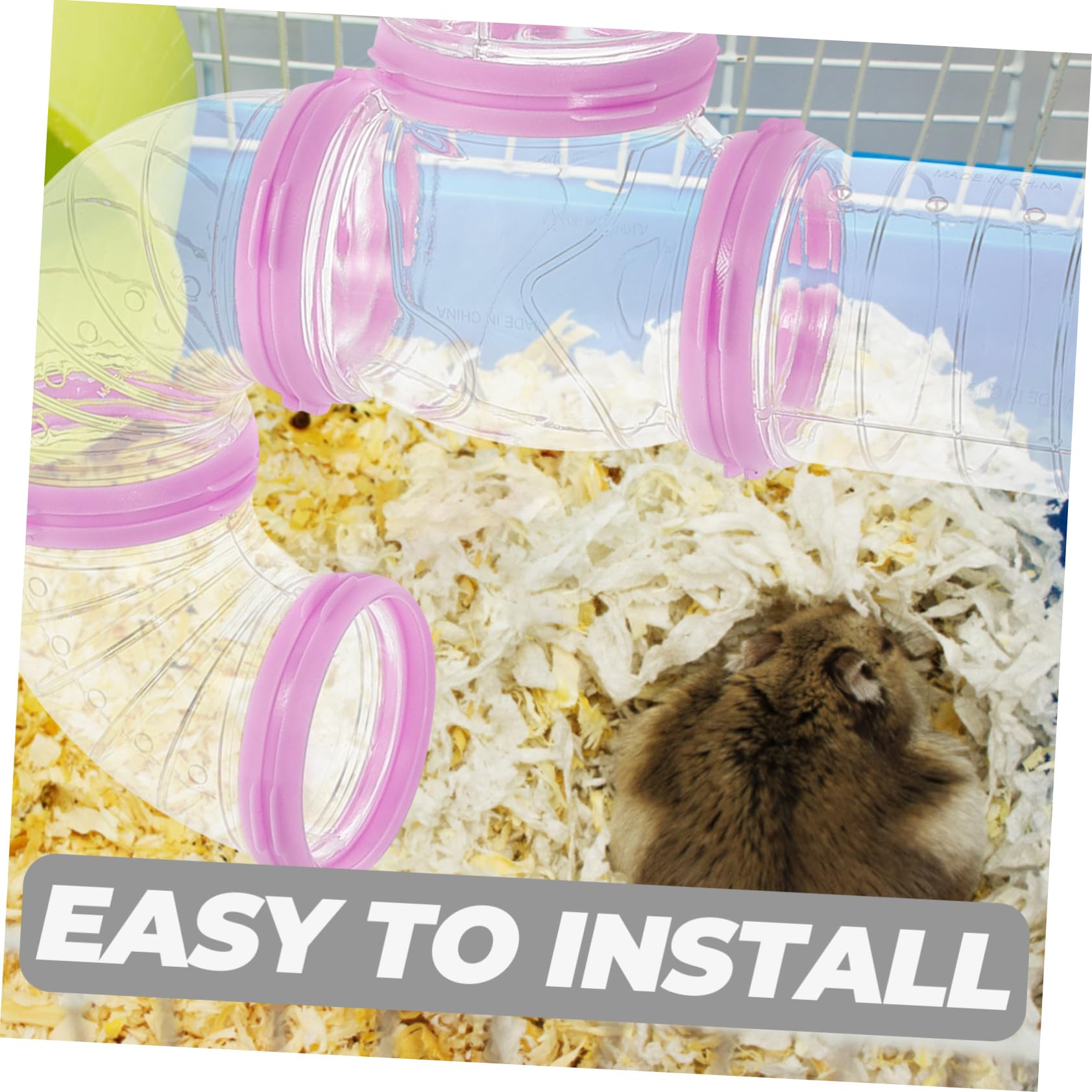 Mikikit 2sätze Hamster Röhrensystem DIY Tunnel Spielset Sicher Belastbar Einfache Montage Vielseitig Kombinierbar Für Hamsterkäfig Zubehör Und Blau Robust Und Praktisch