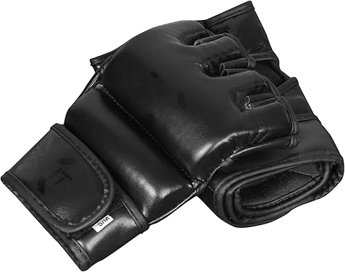 Miniatura 7 de FightX MMA - Guantes para hombres y mujeres, guantes de entrenamiento con agarre para la práctica de boxeo, guantes de lucha sin dedos, guantes de