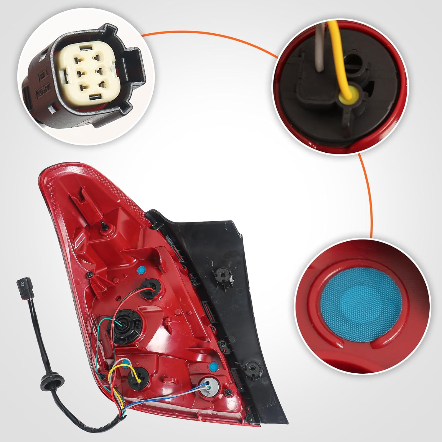 LED Tail Light Assembly Compatible with Chevy Trax 2017 2018 2019 2020 2021 2022 Outer Brake Taillight Rear Lamp OEM 42750550 GM2801298 Right Passenger Side