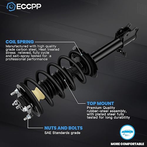 Miniatura 3 de ECCPP Juego de 2 amortiguadores de resorte delantero para Ford Escape 2001-2012, 2001-2006 para Mazda Tribute, 2008-2011 para Mazda Tribute,