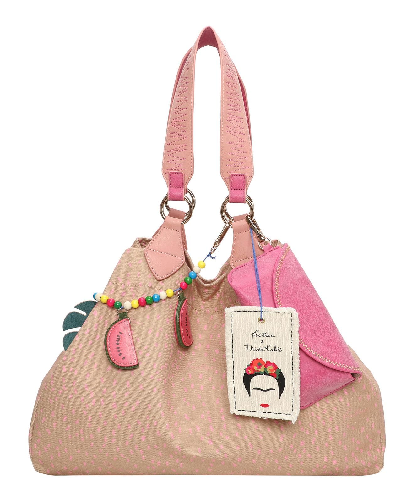 Fritzi aus Preussen Women Fritzi X Frida Kahlo Izzy Medium Canvas Melon Shopper, One Size
