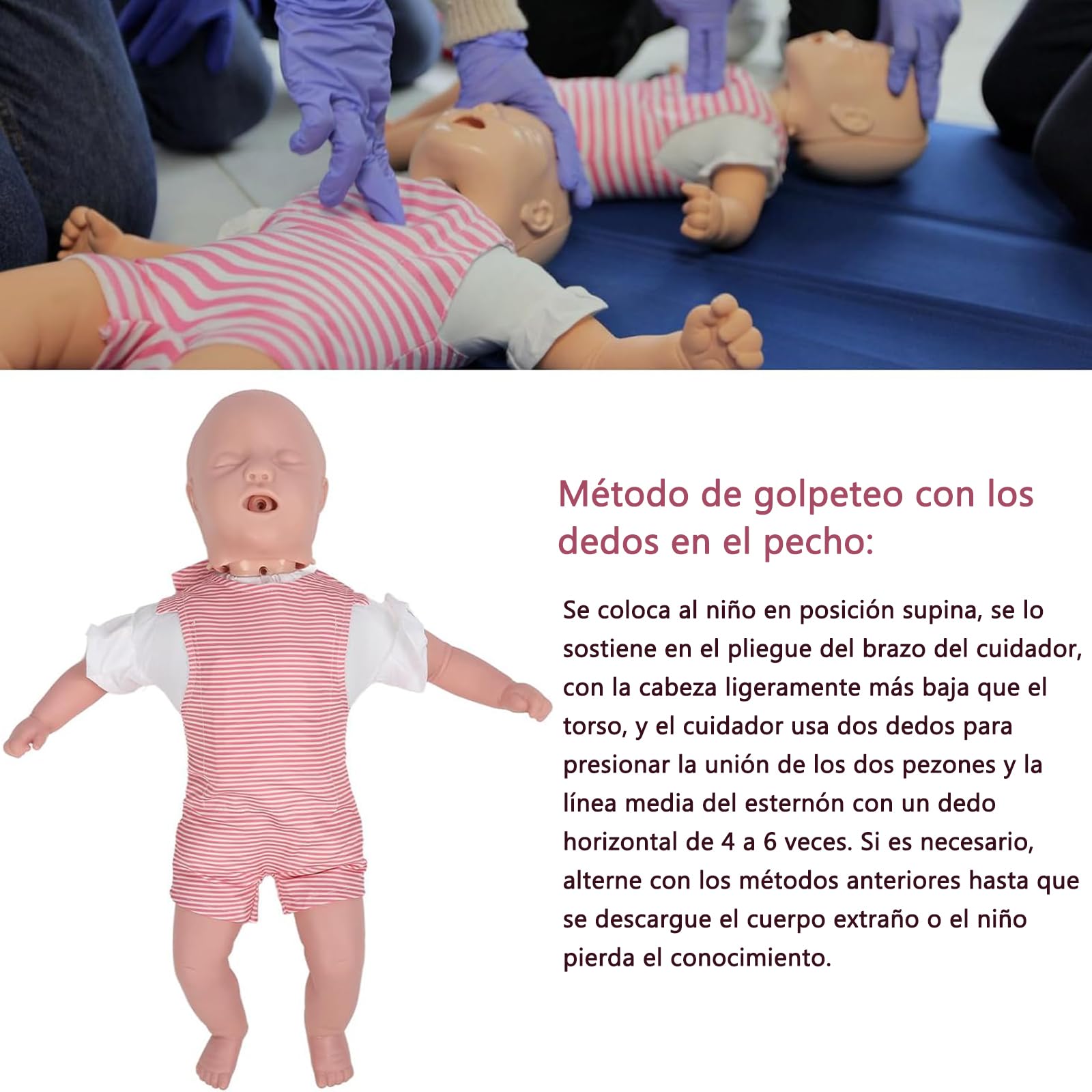 Modelo De Primeros Auxilios Para Bebés,Entrenamiento De Asfixia Bebés Muñeca,Maniquí RCP para Entrenamiento,Modelo De Reanimación Cardiopulmonar, para capacitación en hospitales y Escolares