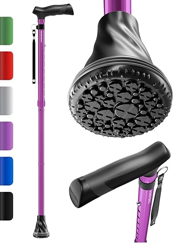 Miniatura 11 de HONEYBULL Walking Cane for Men & Women – Foldable, Adjustable, Lightweight Cane with Air Cushion Tip for Stability & Ergonomic Grip, Heavy Duty