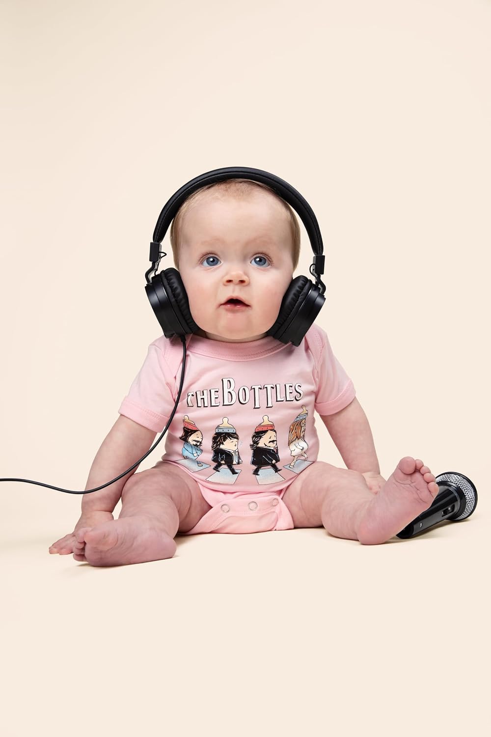 THE BOTTLES Baby Onesie, 100% Cotton, Sizes 3-24m, Unisex-Babies, Baby RocknRoll Onesie