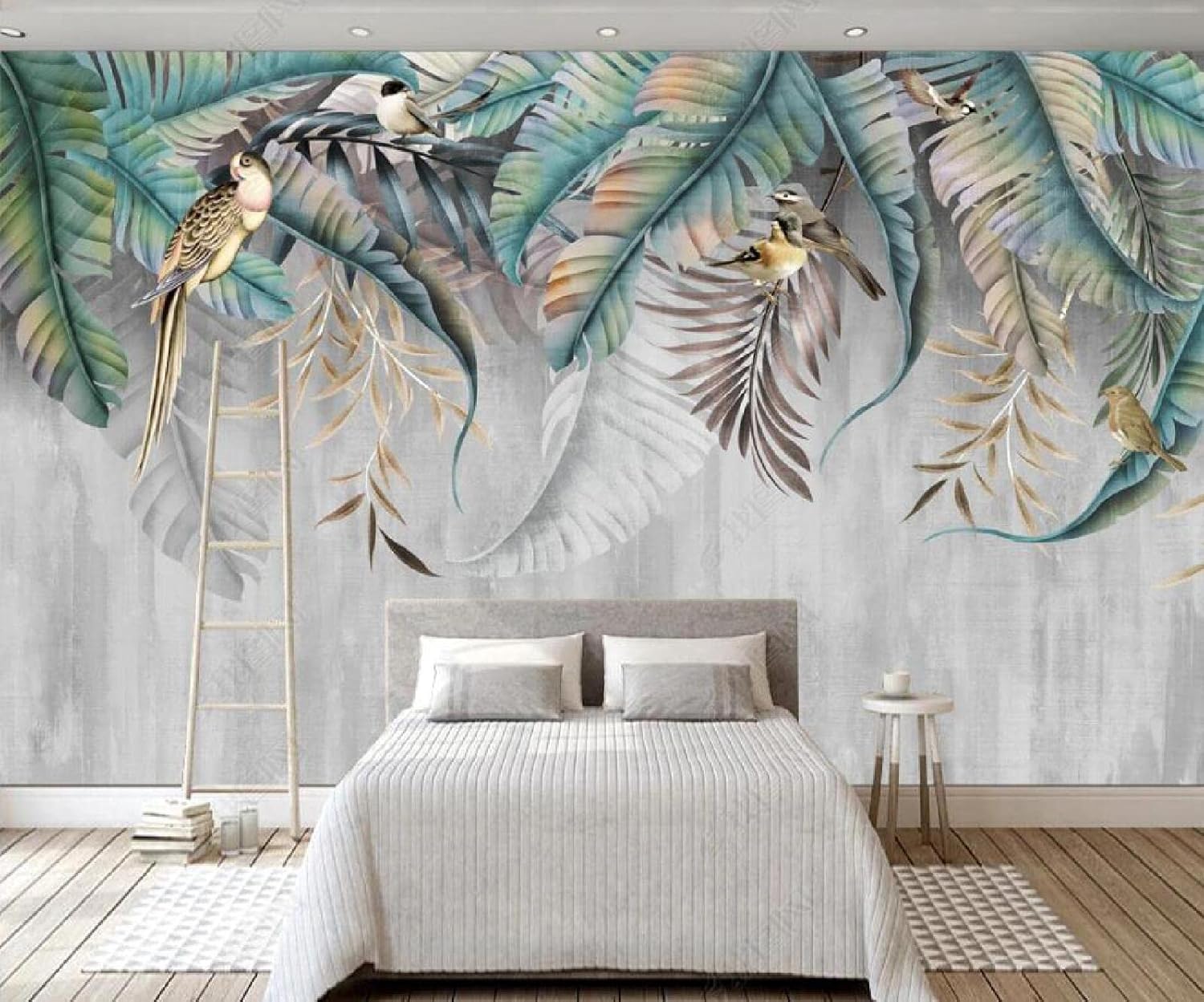QEETapete Wallpaper Wall Murals for Bedroom Living Room Tropical Plant