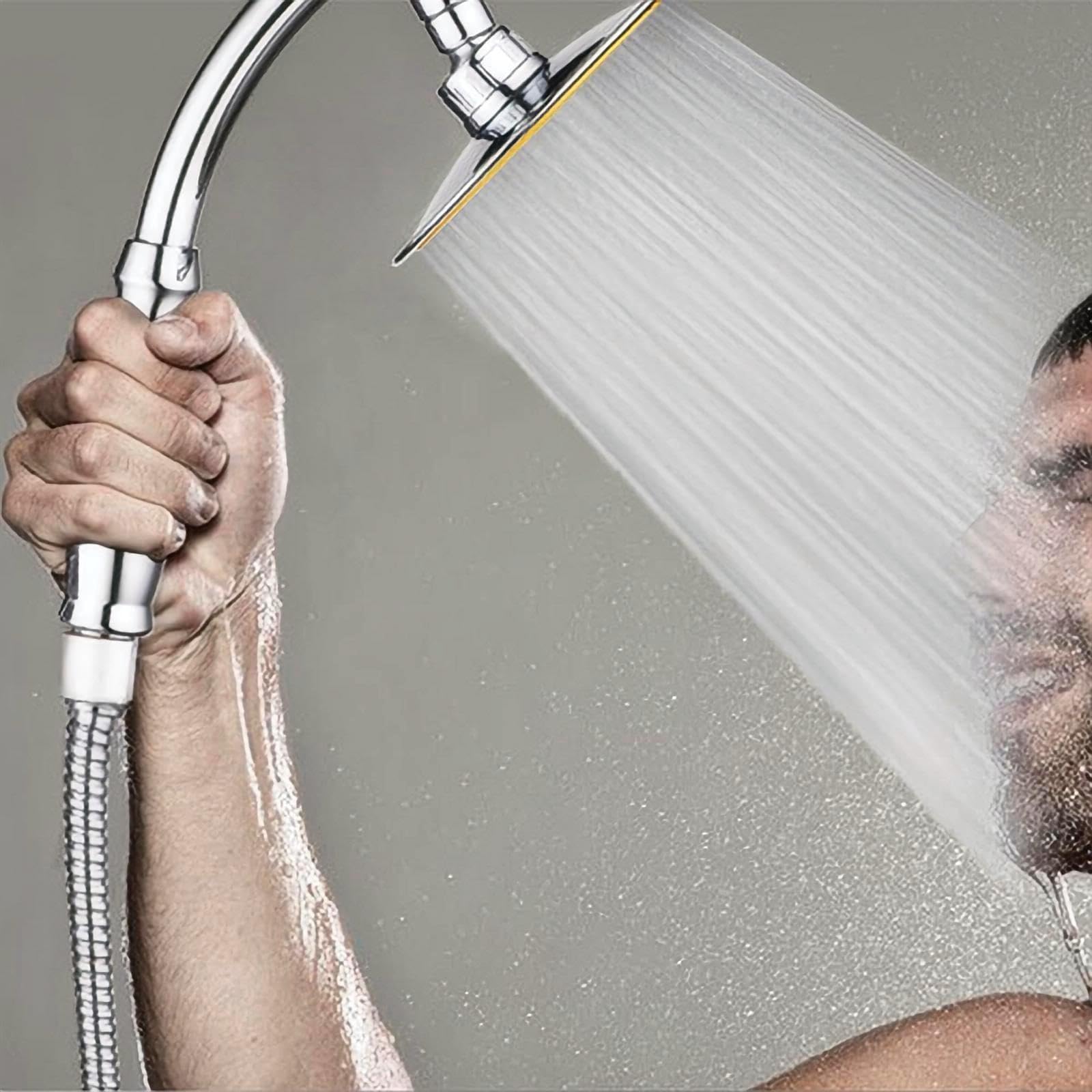 Shower Handheld Extension Arm Universal Connection Showerhead Extender Showerhead Extender Set Adjustable Shower Arm Shower Extender Replacement Shower Head ExtenderSmooth and Super Bright - Image 3