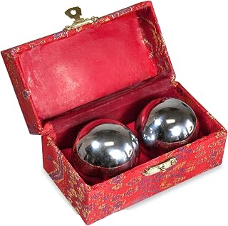 JapanBargain S-3297, Baoding Balls Chinese Health Exercise Stress Balls, Chrome Color