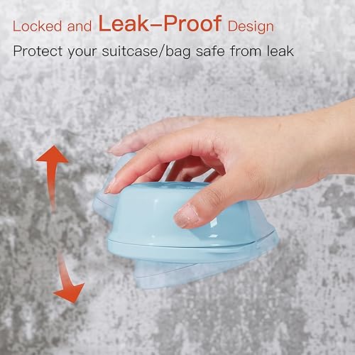 Miniatura 3 de Quatish Paquete de 2 soportes para jabón, soporte portátil para barra de jabón, estuche redondo para jabón de viaje con tapa, contenedor de jabón de