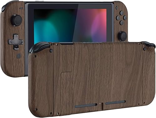 eXtremeRate Placa trasera de agarre suave para consola Nintendo Switch, carcasa NS Joycon (versión D-Pad) con botones de juego completo, carcasa de