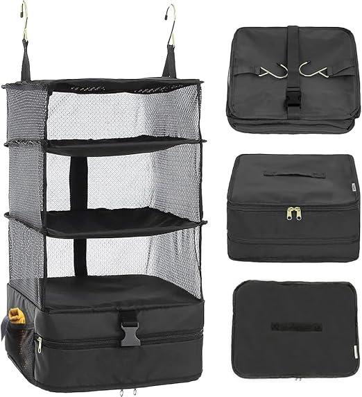 Hongmeru Portable Hanging Travel Shelves Packing Cubes for