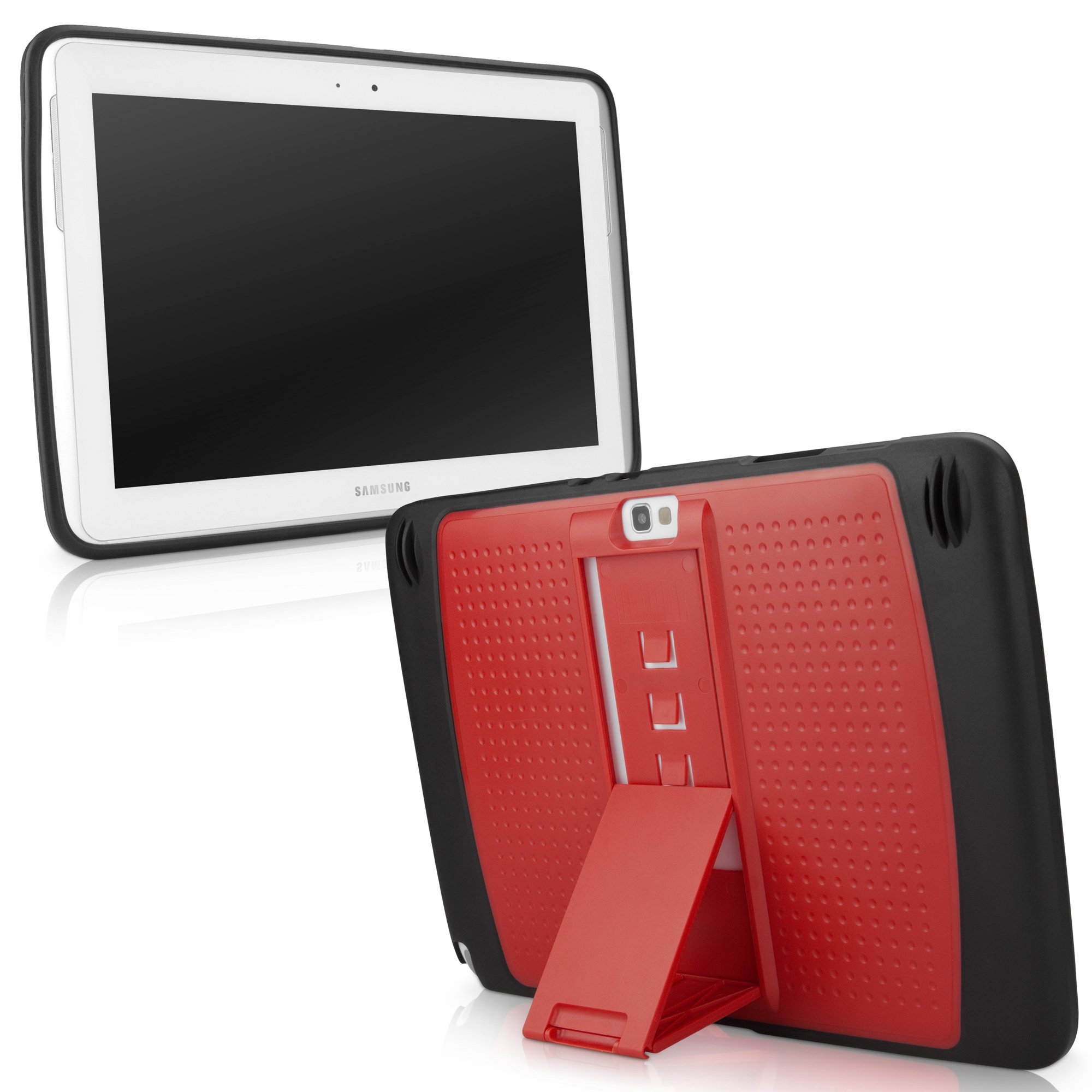 Case for Galaxy Note 10.1 (2013) (Case by BoxWave) - Resolute OA3 Case, Rugged Armor Case with Triple Layer Protection for Galaxy Note 10.1 (2013), Samsung Galaxy Note 10.1 (2013) - Adamant Red