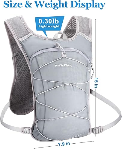 Miniatura 3 de Mochila de hidratación con vejiga de hidratación de 2 litros, mochila de agua ligera, bolsa de escalada para senderismo, paquete de hidratación para