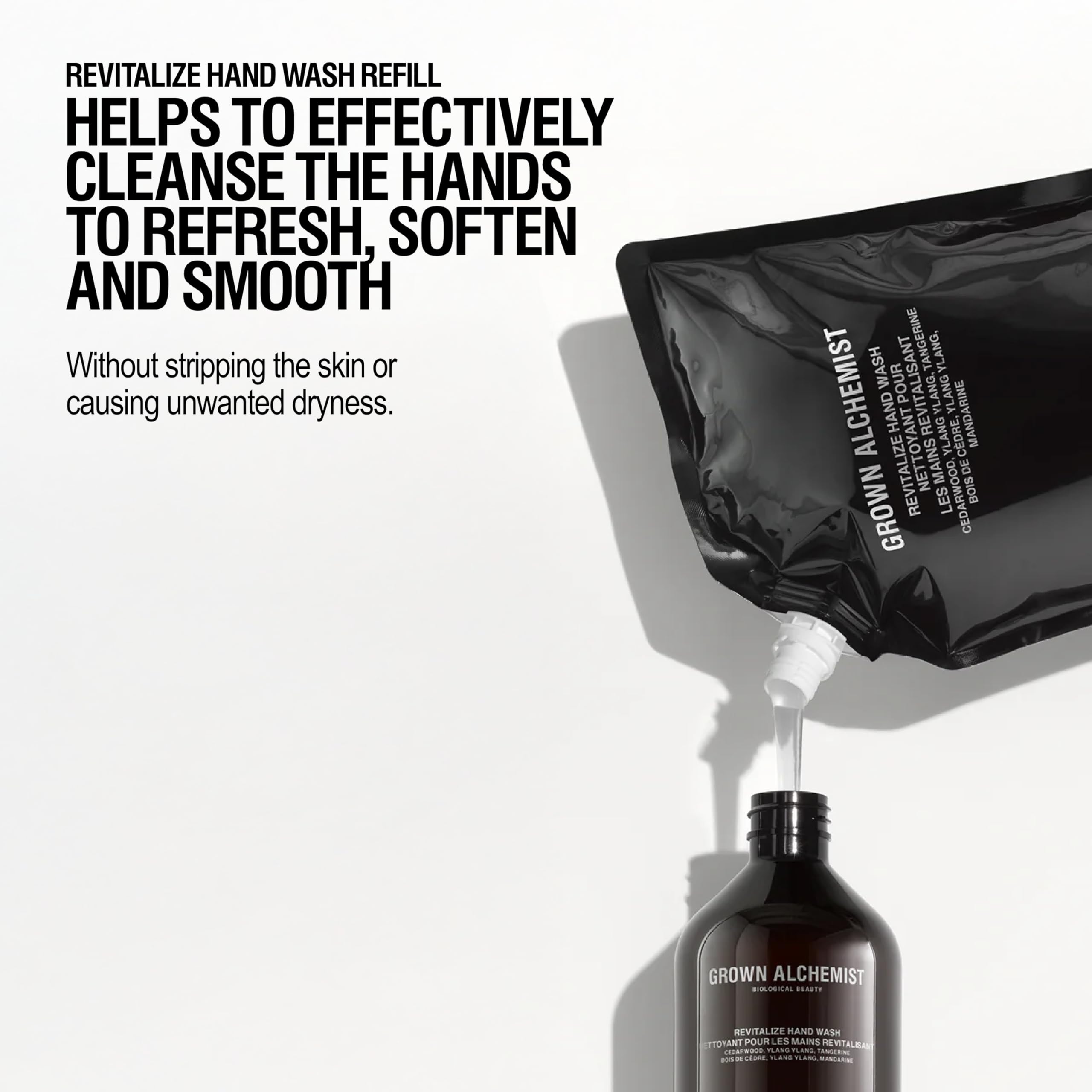 Grown Alchemist Revitalize Hand Wash süße Zedernholz Atlas, Ylang Ylang, Mandarine - Natürliche Handseife flüssig, vegane bioaktive Botanicals für empfindliche Haut, feuchtigkeitsspendend