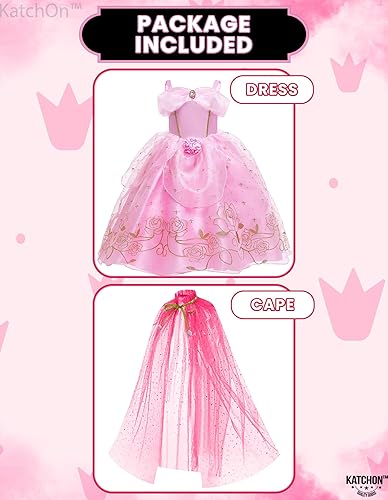 Vista 2 de KatchOn, Princess Costume for Girls with Cape - Girls Princess Dress up Costume with Accessories Crown, Necklace and Bracelet