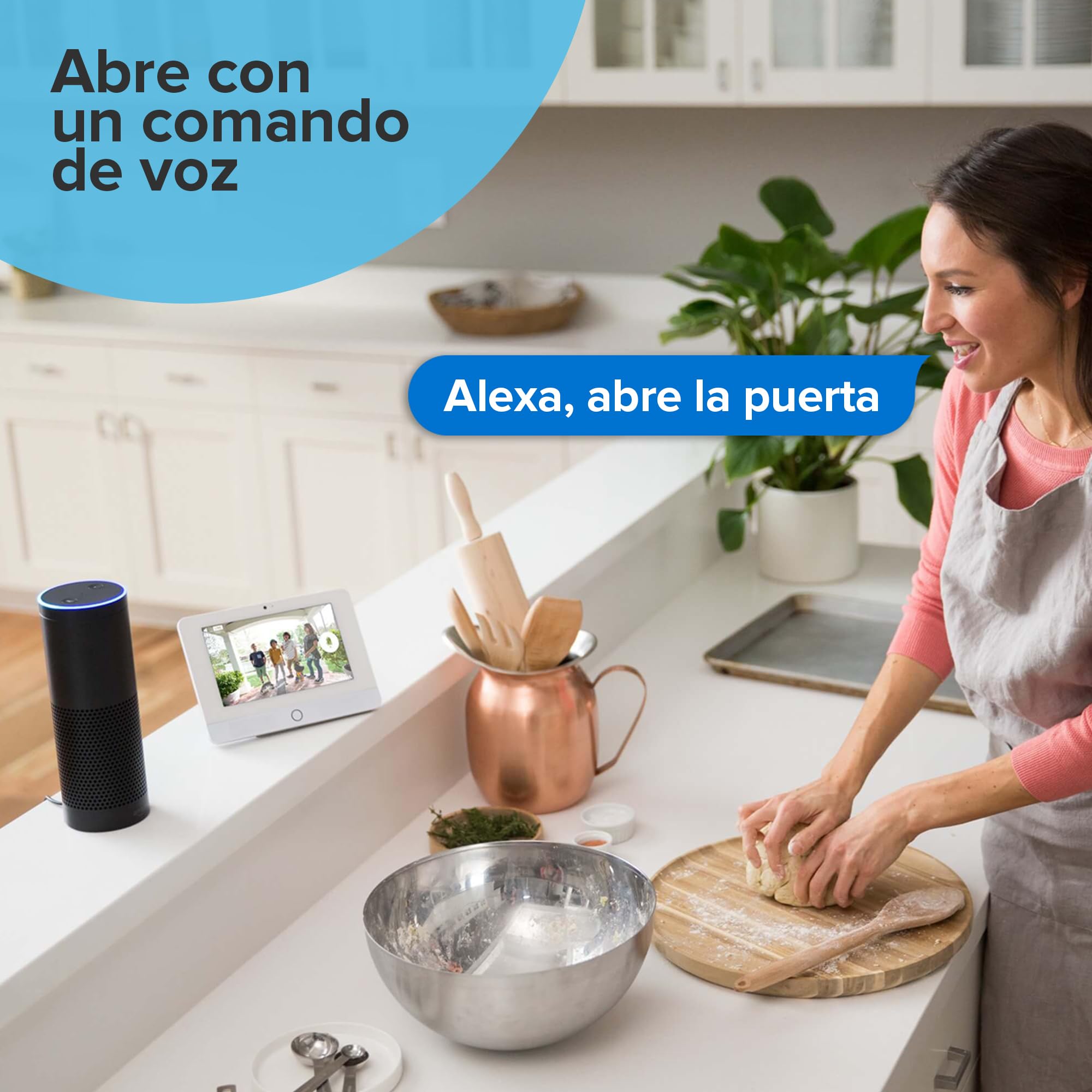 1Control Link Accesorio Wi-Fi Apertura Remota y Comandos Vocales Compatible con Abridor de Puerta y Garaje Solo de 2ª Generación, Alexa, Google Home y Siri, Made in Italy