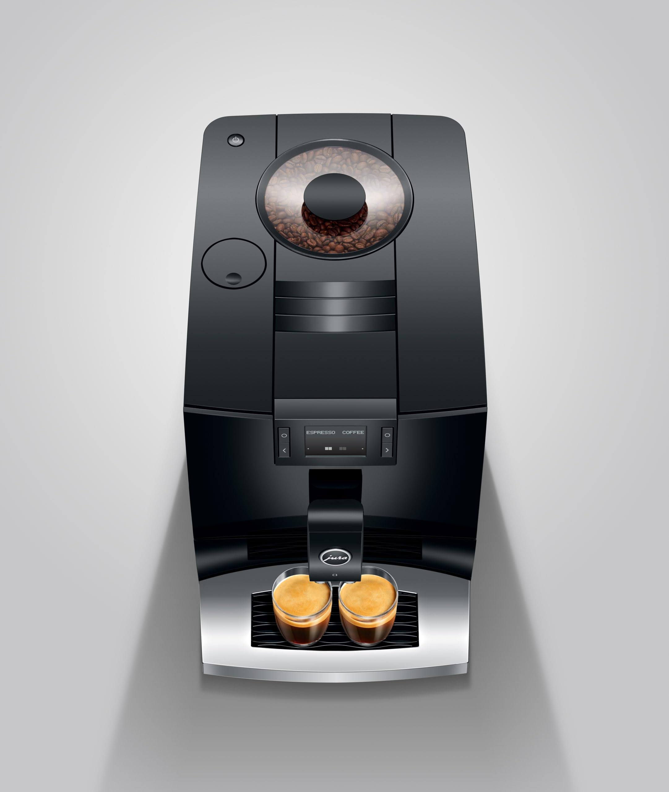 Jura - C3 Piano Black, automatyczny ekspres do kawy, wyświetlacz tekstowy, WiFi, zbiornik 1,6 l, 15 barów, Professional Aroma Grinder, 1450 W