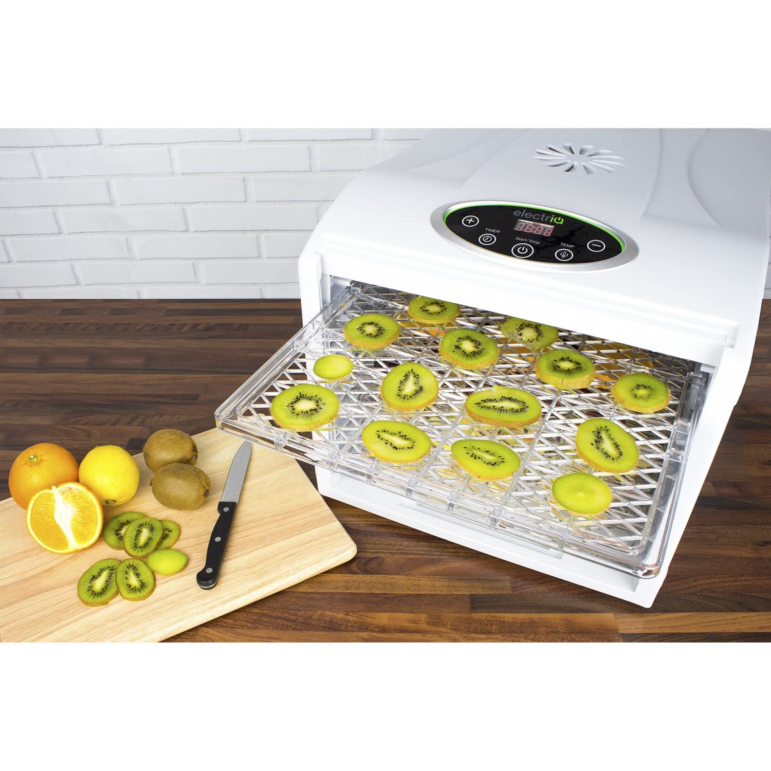 electriQ Digital Food Dehydrator with 6 Shelves 48 Hour Timer 35-75C Temperature Setting 500W BPA Free for FruitVegMeatHerbsSeeds product thumbnail 6