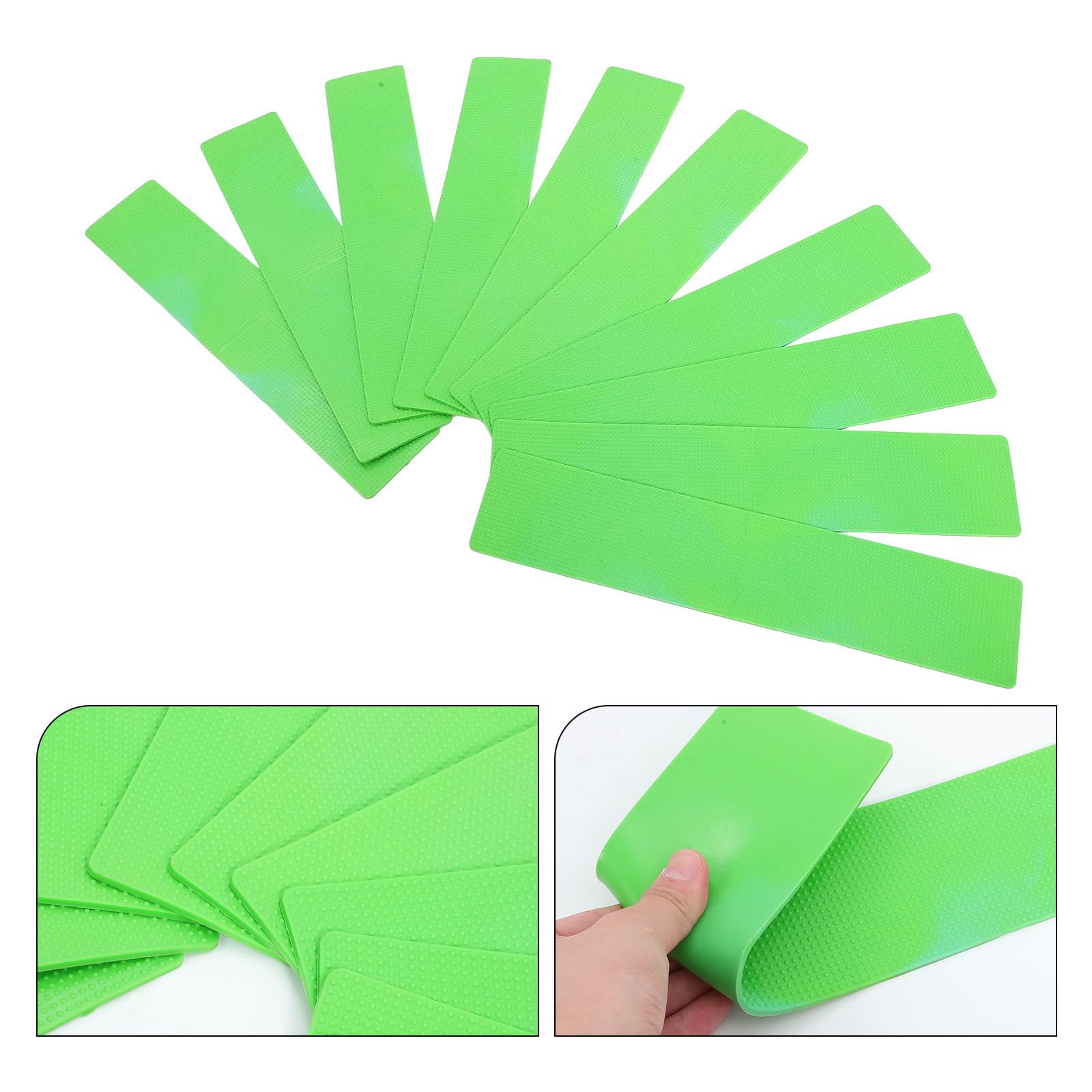 CHILDWEET Lot de 10 Marqueurs Sol Verts en PVC, Disques Plats et Rectangles pour Entraînement Tennis et Football, Blocs de Marquage Portables Adaptés à Divers Terrains Sportifs