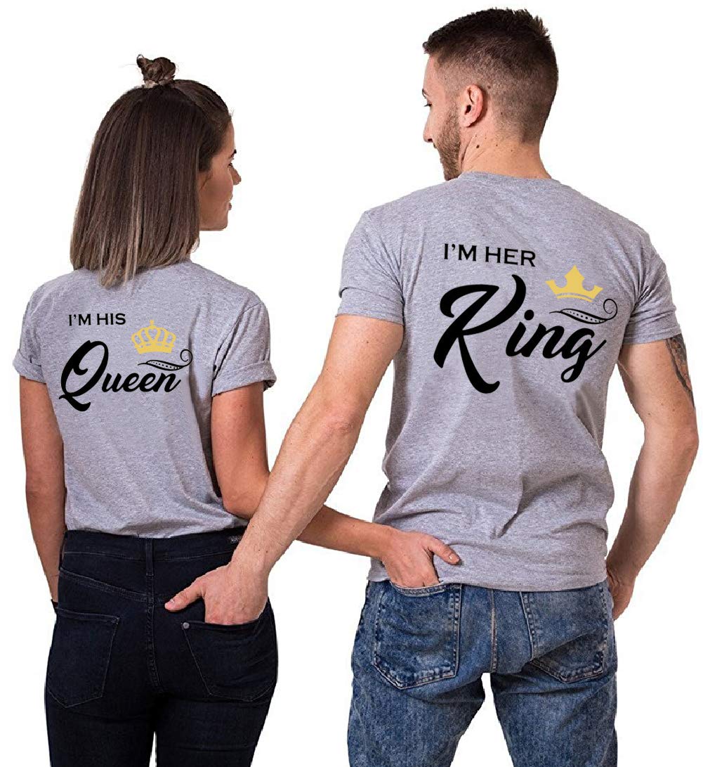 The King His Queen Couple Pärchen T-Shirt 2er Set – Designlounge