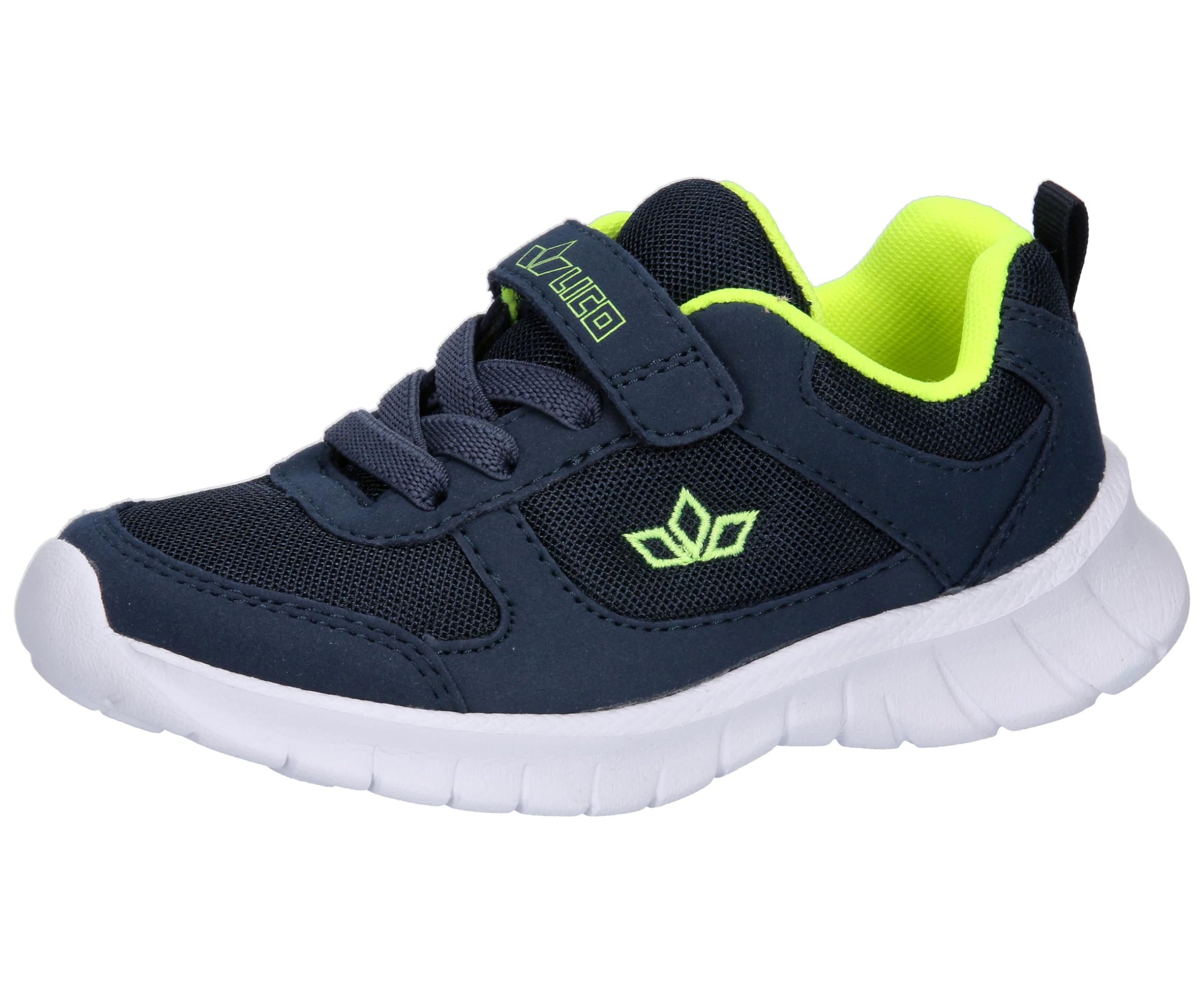 Lico Unisex Children's Blaine VS Trainers, Marine Lemon, 1.5 UK Child