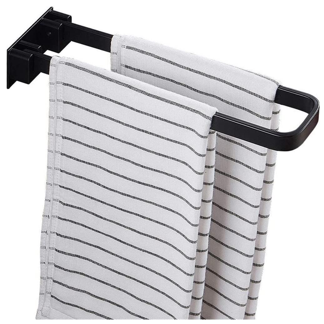 Rack Toallas Toallero Plegable De Aluminio Espacial, Baño Negro, Montado En La Pared para Cocina Accesorios De Baño